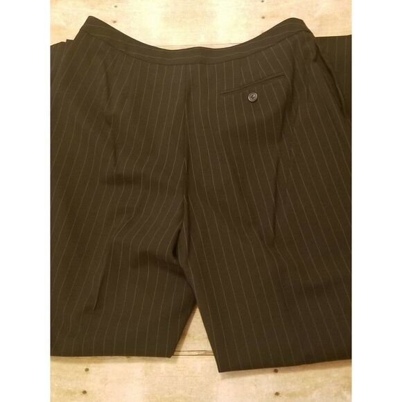 Charter Club Ladies Pants Sz14 Katherine Fit Full Length Lined Black Pin Stripe - Picture 10 of 12